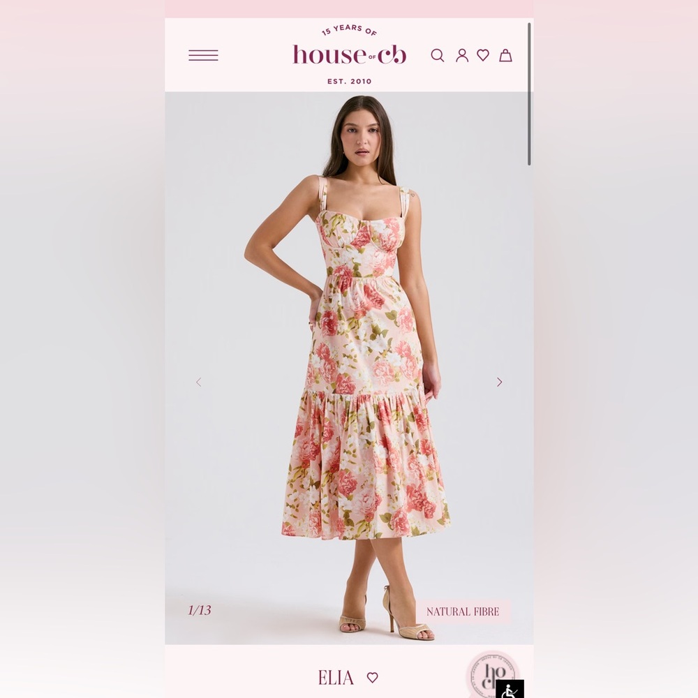House of CB Elia - Pink Peony Dress XS